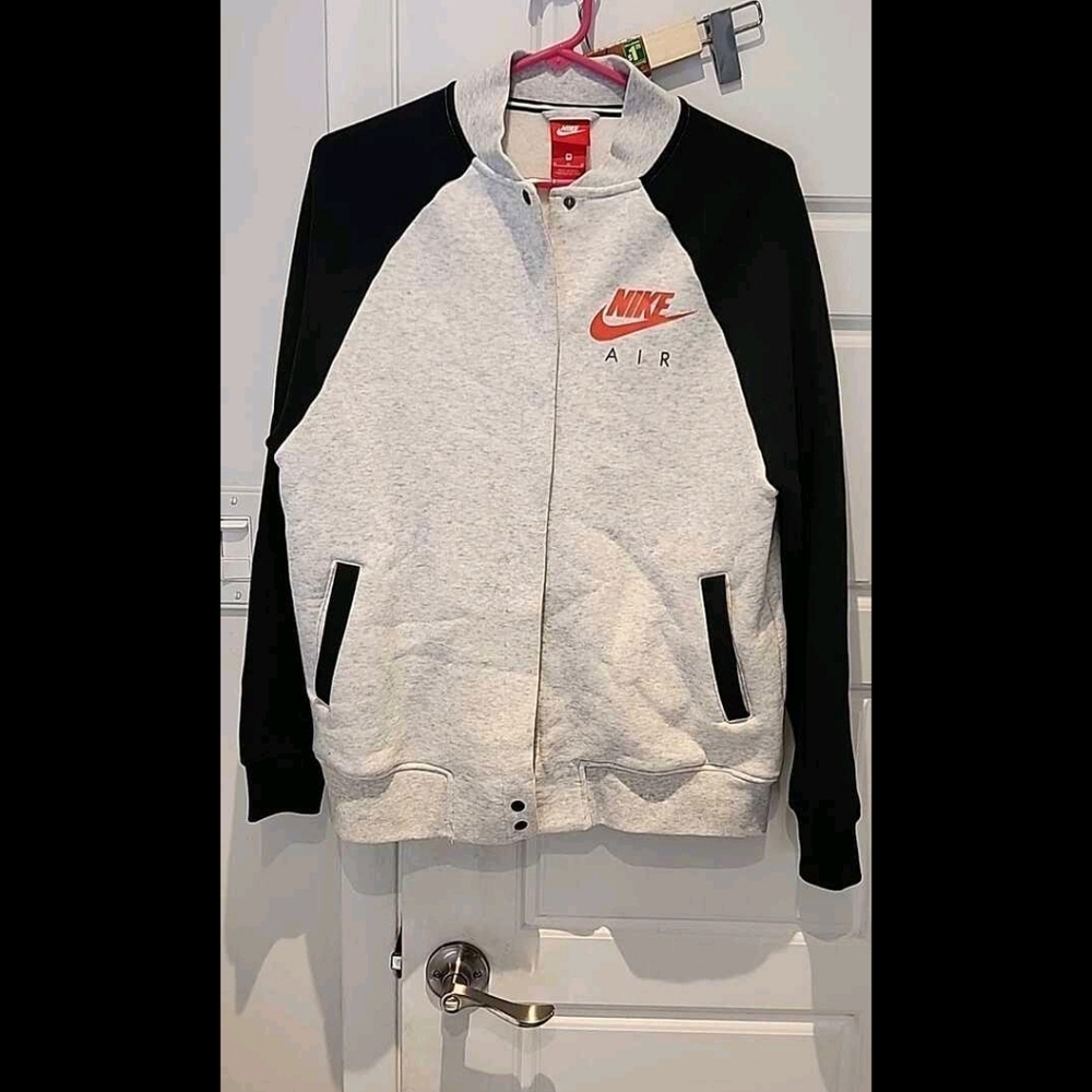 Nike Air Gray and Black  Fleece Jacket